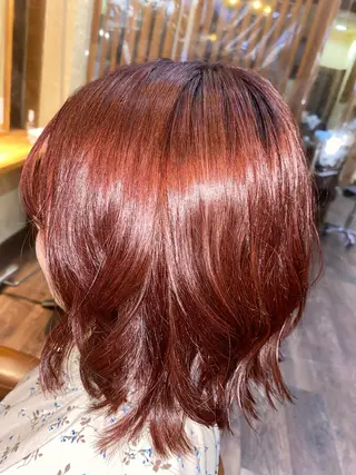 ミディアム カラー パーマ ヘアアレンジ メンズ キッズ ネイル マツエク・マツパ emu所属・🌈髪質改善・美髪矯 正・平野瀬乃🌈のヘアスタイル