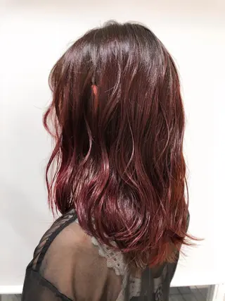 セミロング カラー HOLON池袋所属・ウルフカット ハッシュカット/七海のヘアスタイル