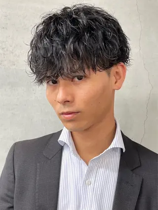 ショート パーマ メンズ 亀井隆汰/メンズ専門 パーマ特化美容師のヘアスタイル