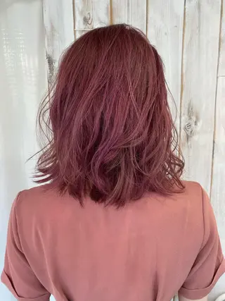 ミディアム カラー ヘアアレンジ 福壽 優奈のヘアスタイル