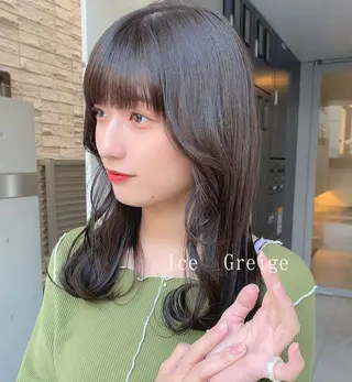 セミロング カラー 似合わせヘア🫶🏻 つきいてるみのヘアスタイル