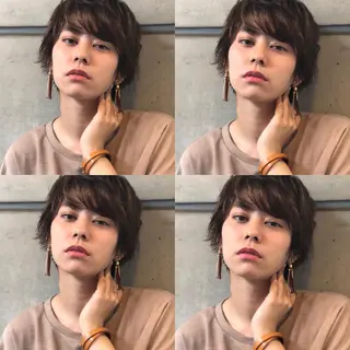 ショート パーマ 銀座No.1髪質改善 縮毛矯正/本木のヘアスタイル