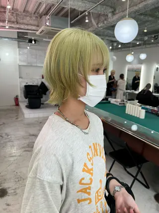 セミロング 💥ウルフカット デザインあんな💥のヘアスタイル