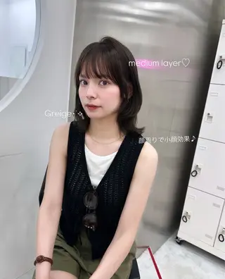 ロング カラー パーマ ヘアアレンジ メンズ キッズ ♥️韓国ヘア レイヤー♥️ゆりのヘアスタイル