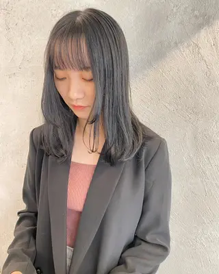 セミロング カラー パーマ ヘアアレンジ 【池袋/スパイキー ショート】ⓝⓘⓜⓤのヘアスタイル