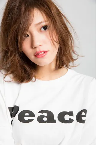 ミディアム カラー stylist/蛯谷 珠里のヘアスタイル