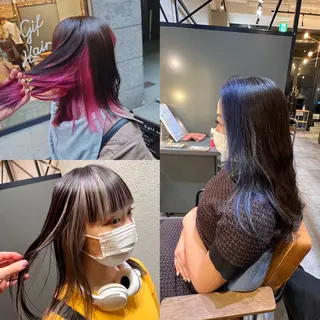 セミロング カラー 髪質改善ストレート Kantaのヘアスタイル