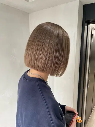 ミディアム 新宿/韓国ヘア/ 髪質改善ストレートのヘアスタイル