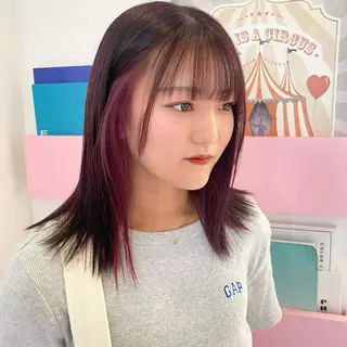 セミロング カラー 🎀ミルクティー/暖 色×レイヤー/マリアのヘアスタイル