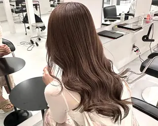 ミディアム ピンクベージュ/新潟 万代/高橋桃葉🍑のヘアスタイル