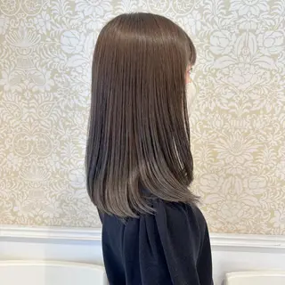 セミロング カラー 髪質改善カラー💎 オオネヨシナリのヘアスタイル
