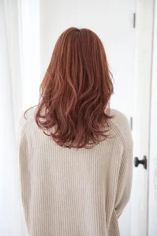 ロング カラー 🍑もも 🍑のヘアスタイル