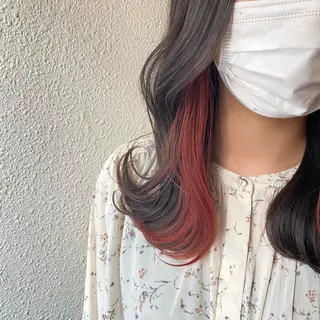 セミロング カラー しゅうさん🍝 麻田秀太郎のヘアスタイル