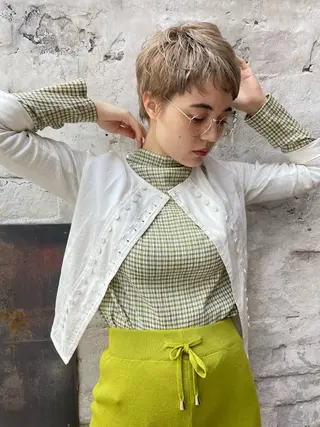 ショート カラー ショート/ボブ/ 心斎橋/宮脇美奈のヘアスタイル