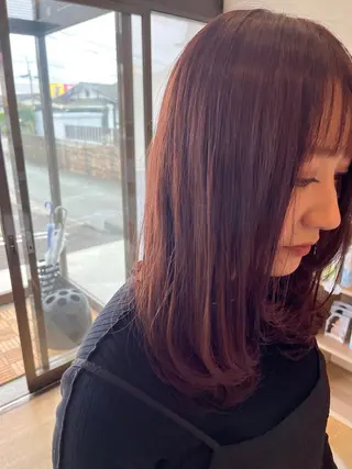 セミロング カラー 工藤 惇のヘアスタイル