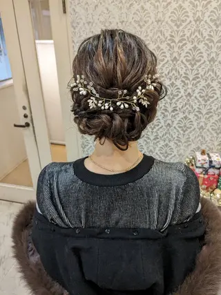 ロング ヘアアレンジ bright所属・miku ヘアセット/着付けのヘアスタイル