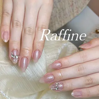 ネイル RAFFINE 月🦋🩵のネイルデザイン
