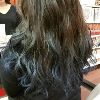 セミロング カラー 植田 /エクステ /ブリーチ/髪質改善のヘアスタイル