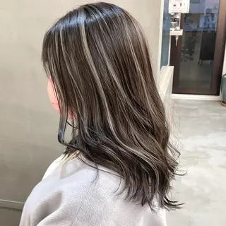 セミロング カラー 縮毛/レイヤー 韓国/橋口のヘアスタイル