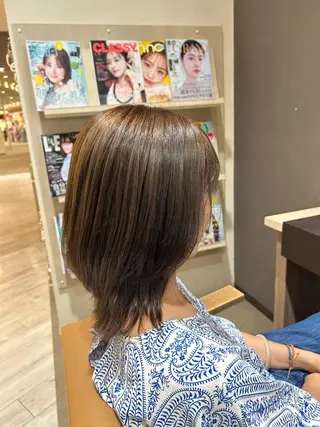 セミロング カラー 森川 颯香のヘアスタイル
