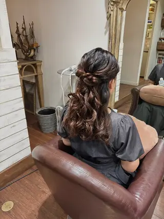 ロング ヘアアレンジ Nicomaria from zacc所属・艶カラー/セット💟 mayukoのヘアスタイル