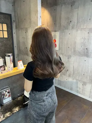 ロング カラー ヘアアレンジ メンズ キッズ ネイル マツエク・マツパ アイブロウ 韓国/顔周り/透明感 /レイヤー/ひなたのヘアスタイル