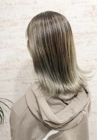 ミディアム カラー ケアブリーチ /髪質 改善/古橋圭史郎のヘアスタイル