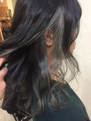 セミロング カラー 韓国レイヤー外国人風 透明感カラー髪質改善のヘアスタイル