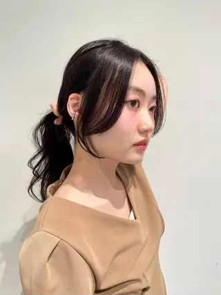 ロング カットパーマモデル 山中 遥のヘアスタイル