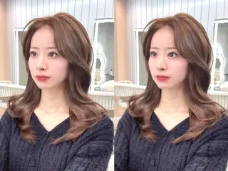 セミロング カラー 美髪矯正 ブリーチな しダブル🍒❤ゆうきのヘアスタイル