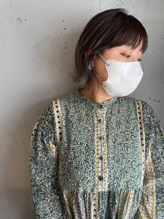 ミディアム カラー ZOA classic hair所属・東 みのりのヘアスタイル