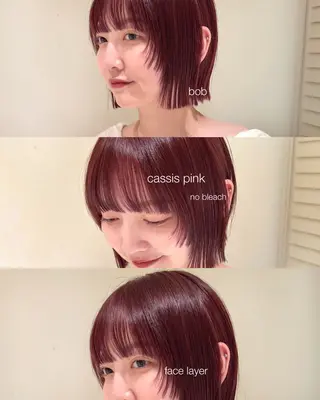 ショート カラー yuuka/ボブ/ダ ブルカラー/髪質改善のヘアスタイル