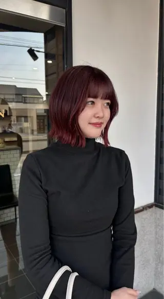 ショート 栄/レイヤーカット/ ハッシュカット/モモのヘアスタイル