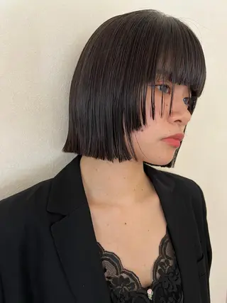 ショート hotely所属・✨まとまるボブ/ 切りっぱなし/ユキナのヘアスタイル