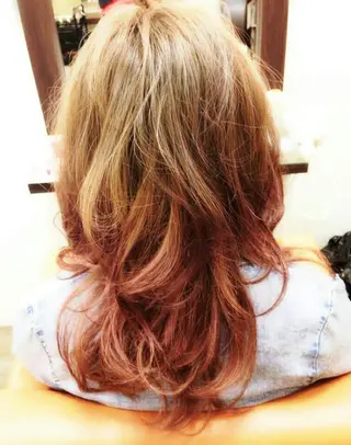 セミロング ミディアム カラー 20代半ば上質なへア ケア 髪質改善 大西のヘアスタイル