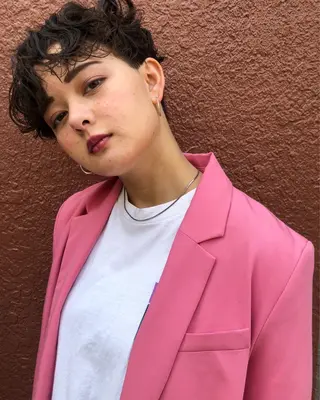 ショート パーマ THE DAY所属・AKI HASHIMOTOのヘアスタイル