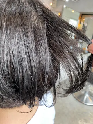 ショート カラー ヘアアレンジ 切りっぱなしボブ/ デザインカラー店長のヘアスタイル