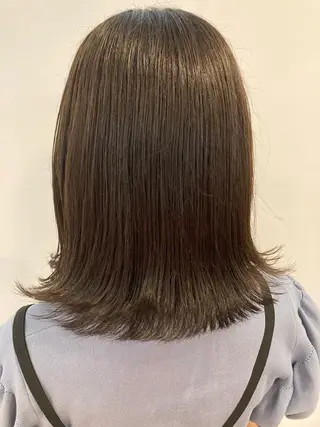 セミロング カラー 透明感カラー、 アレンジ/miyuのヘアスタイル