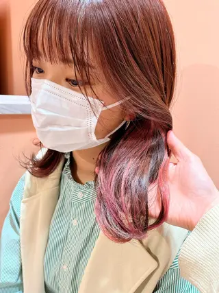 ミディアム カラー 髪質改善カラー☆ ヘアアレンジmiyuのヘアスタイル