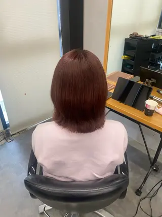 ミディアム 菅 凜のヘアスタイル