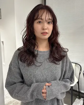 ロング カラー 原 菜帆のヘアスタイル