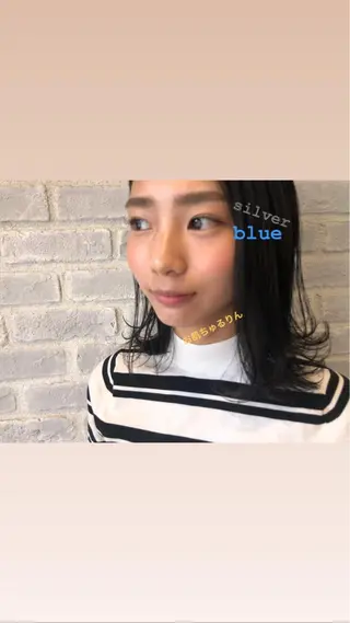 ミディアム カラー パーマ ヘアアレンジ メンズ キッズ ネイル マツエク・マツパ 藤井 菜緒のヘアスタイル