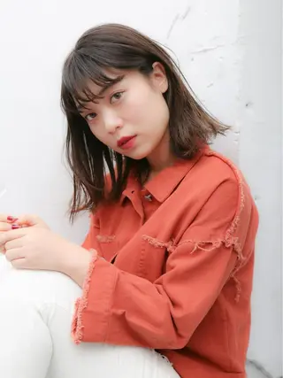 ミディアム カラー 高橋友里亜 /フリーランスのヘアスタイル