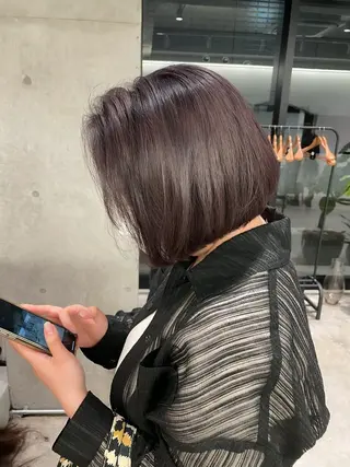 ショート カラー ヘアアレンジ ミニボブ/ブリーチ 🌈MISATOのヘアスタイル