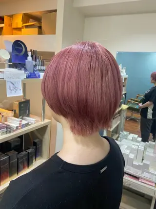 ショート カラー 髪質改善/ストレート /透明感/西川奈穂のヘアスタイル