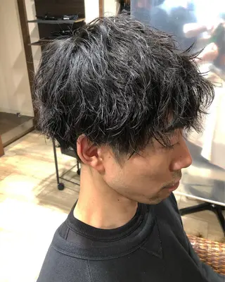 ショート パーマ メンズ パーマ/ハイトーン スパイキー/神田正紀のヘアスタイル