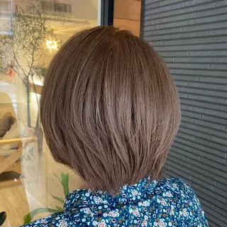 ショート 透明感カラー 【問屋町】moe🪿のヘアスタイル