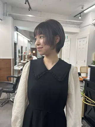 ショート レイヤーボブ/ 艶カラー/サナ🌼のヘアスタイル