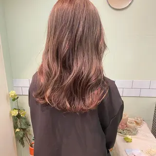 ミディアム カラー 髪質改善ｶﾗｰ ｹｱﾌﾞﾘｰﾁ/ﾀﾑのヘアスタイル