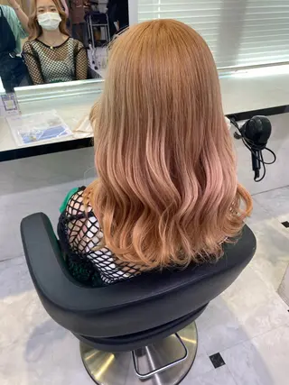 ロング カラー ダブルカラー 韓国ヘアKYONのヘアスタイル